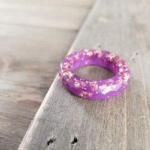 Handmade Bewitched Purple Resin Ring